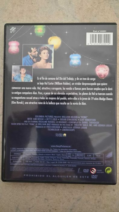 Piquenique (Picnic) DVD