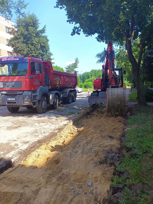Usługi koparką obrotowa , transport kruszyw,usługi HDS
