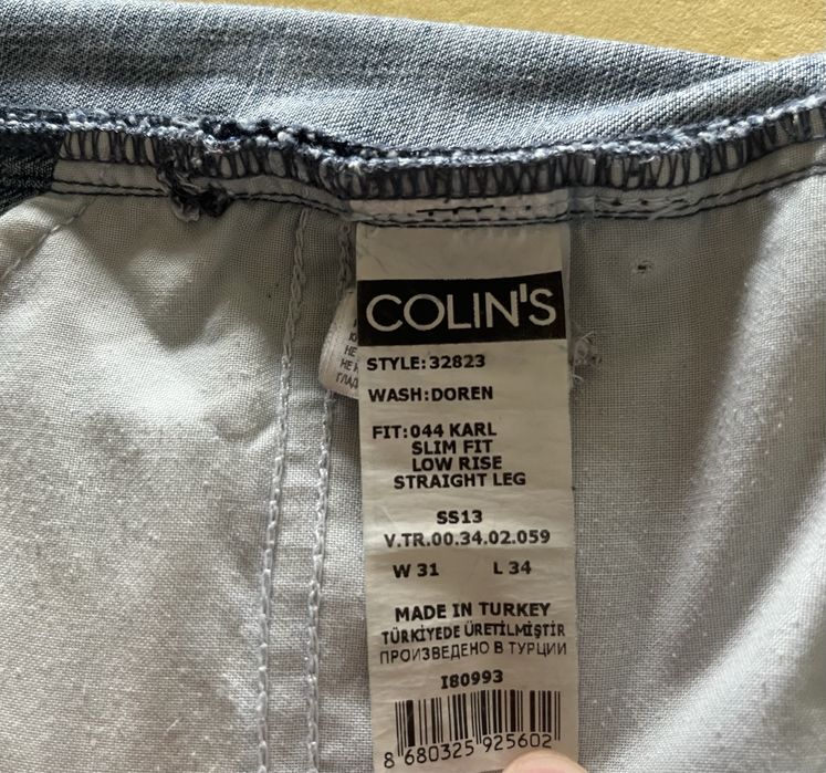 Джинси чоловічі Colin’s W31 L34 slim fit