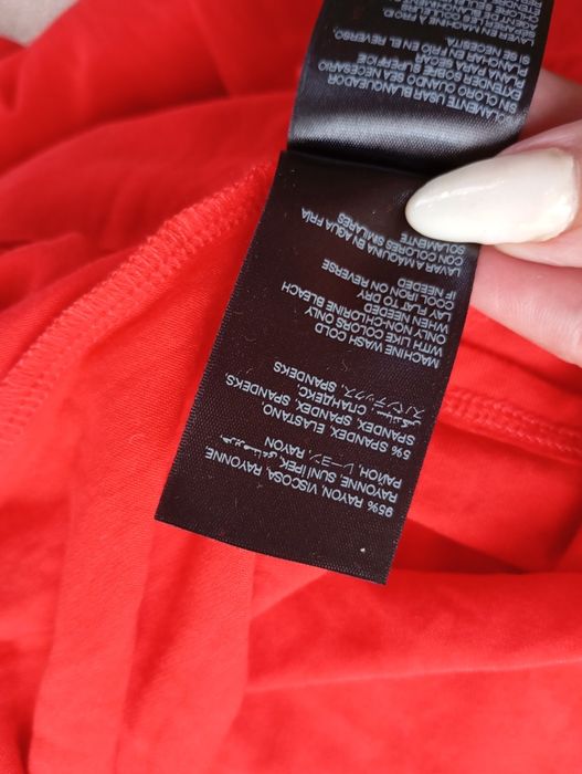 BEBE XS efektowna wyjściowa czerwona długa sukienka maxi stan idealny