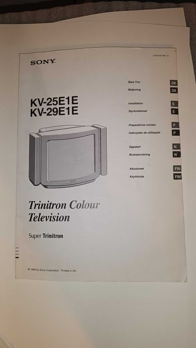 TV SONY Trinitron KV-29E1E