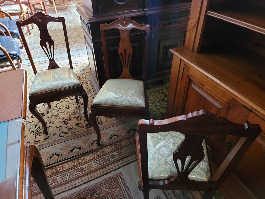 Cadeiras antigas estilo Queen Anne - Muito bom estado ger