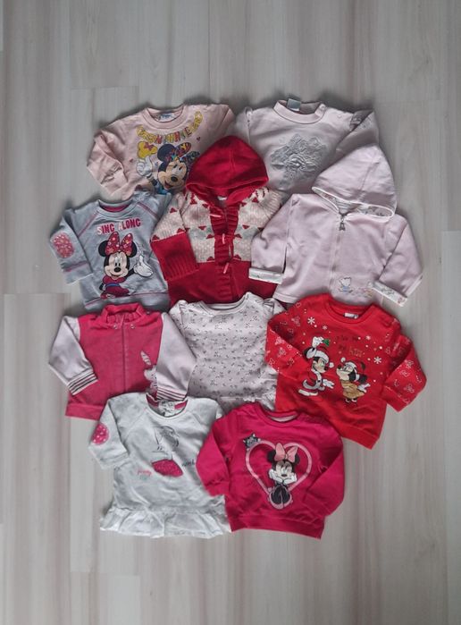 Zestaw 10szt: Bluzy, Sweter r.68 r.74