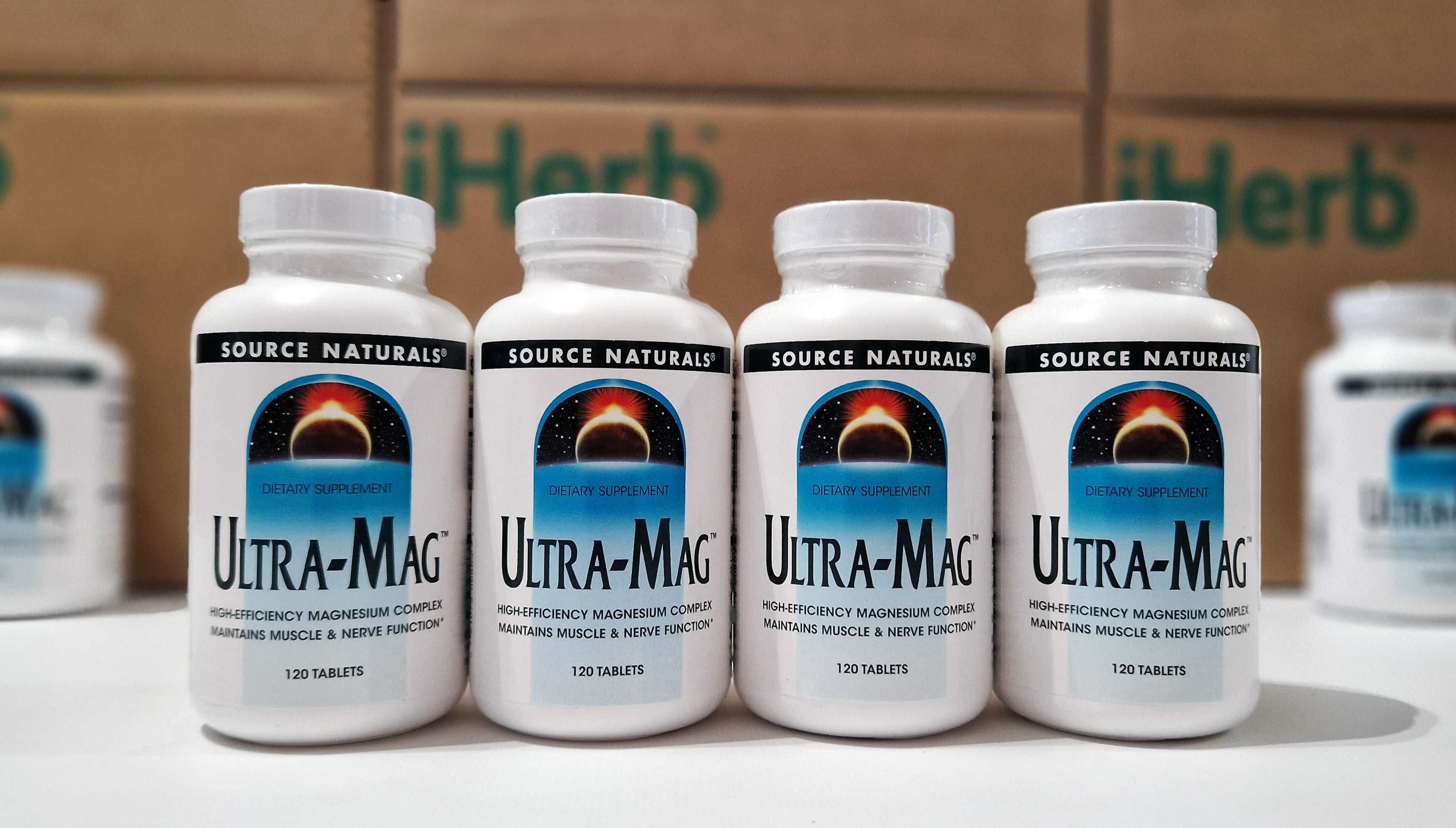 Магний и витамин B6 Ultra-Mag, Source Naturals. 60 и 120шт. Ультра-маг ...