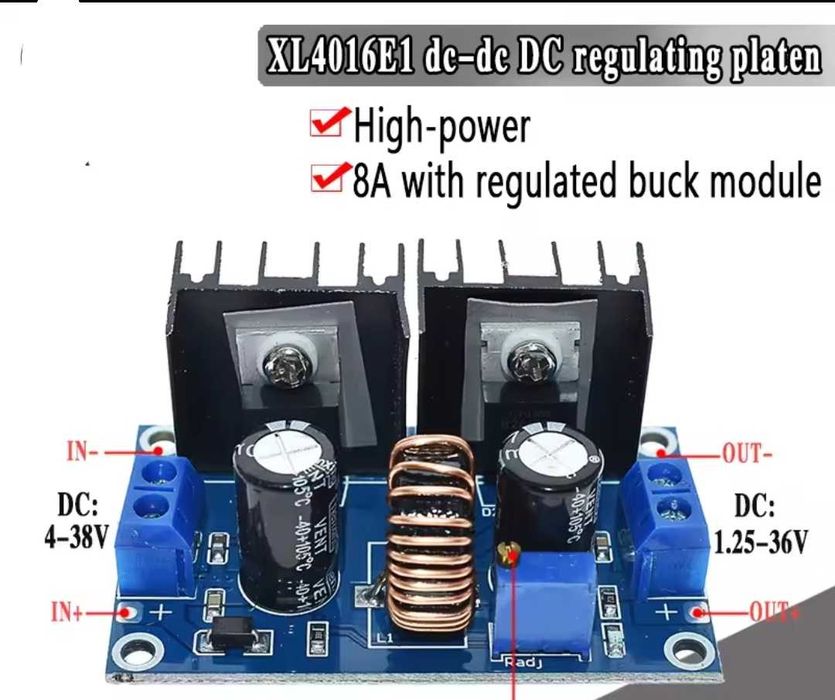 XL4016 понижающий dc-dc преобразователь 250W  8A потужний