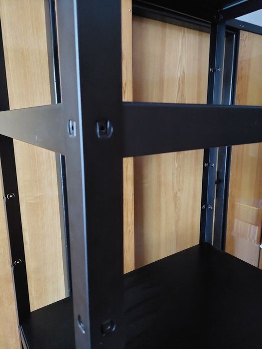 Regal czarny metalowy, 85x55x190 cm