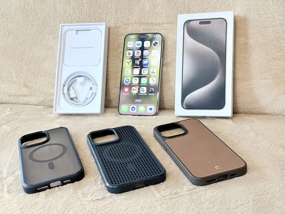 Apple iPhone 15 Pro Max 1TB Natural Titanium stan idealny