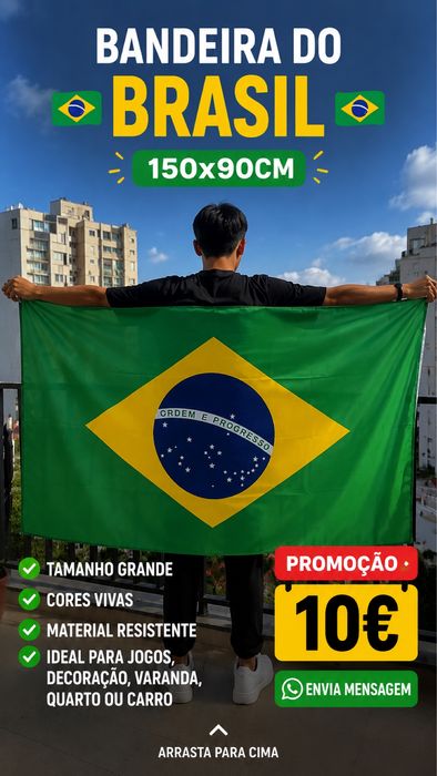 Bandeira Brasileira 150cm por 90cm