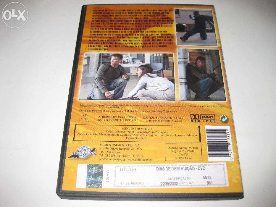 DVD "Dias de Destruição" com Casper Van Dien