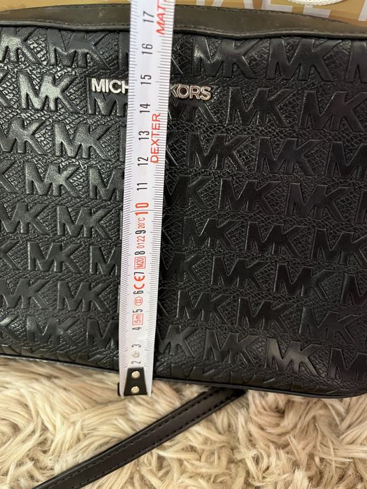 Michael Kors torebka czarna logowana jet set mała listonoszka
