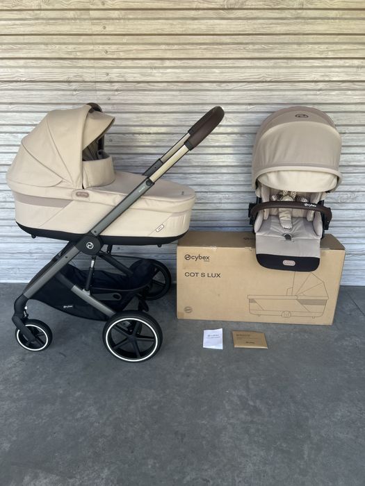 Оновлена версія дитячої коляски Cybex Balios S Lux 2025 року 2в1 в кольорі Almond Beige