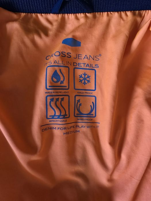 Kurtka zimowa, Cross Jeans, granatowa, wodoodporna