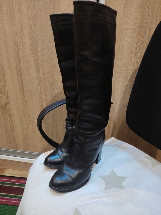 Сапоги кожаные димесезонные