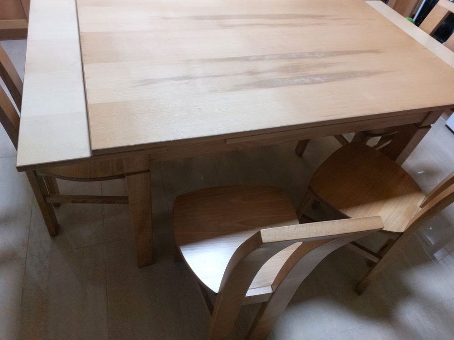 Mesa cozinha madeira maciça com 6 cadeiras