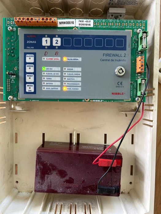 Central De Deteção De Incêndio Firewall 2/4/8 zonas.