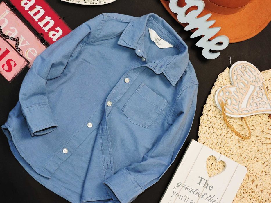 H&M - świetna koszula 100% bawełna , kieszonka r 98