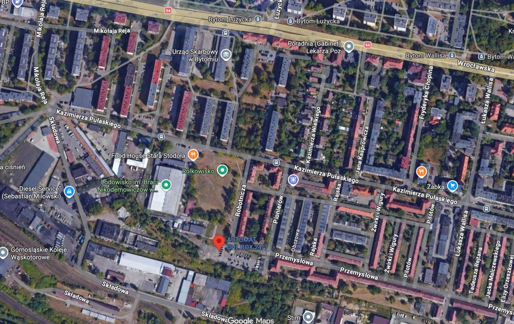Działka 1200 m² w Bytomiu pod usługi magazyny garaże gastronomię faktura