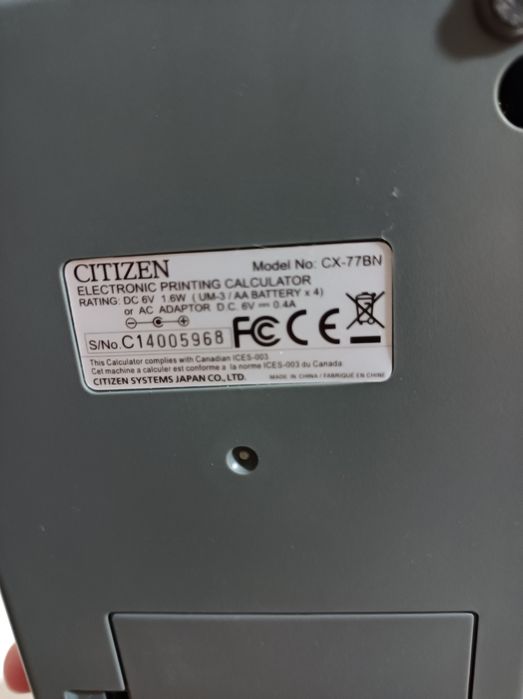 Calculadora/ registadora Cittizen