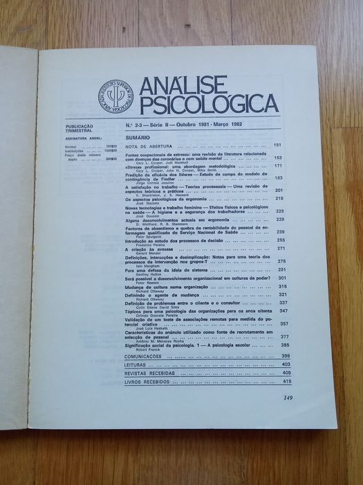 Análise Psicológica