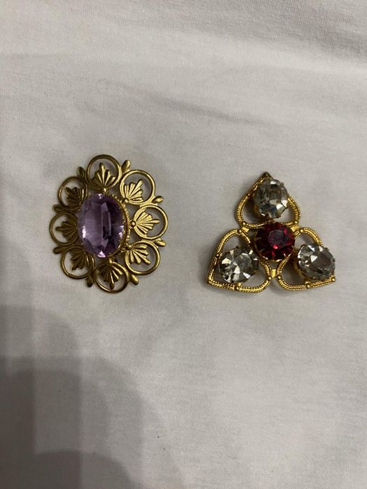 Брошки советские позолота