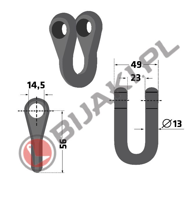 Szekla fi14 SMA-75 kosiarki bijakowej S.M.A. Maschio Martina Marolin
