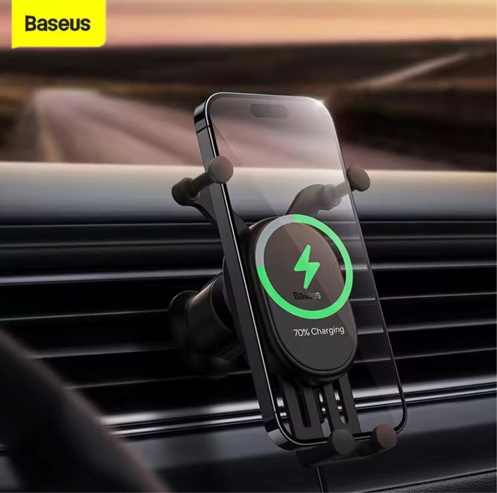 Baseus Тримач телефону із безпровідною зарядкою