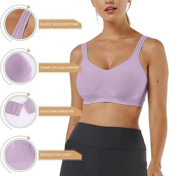 Nowy biustonosz damski / top / bez fiszbin / gładki / XXL /3szt !9649!