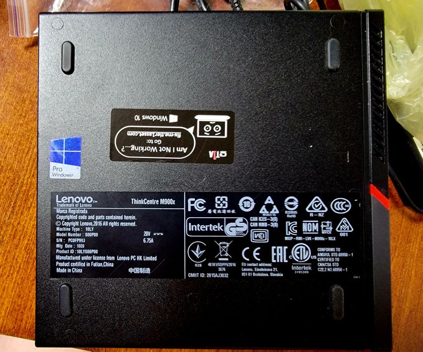 Новый КОМП.  Неттоп Lenovo ThinkCentre M900x  +  все адаптеры