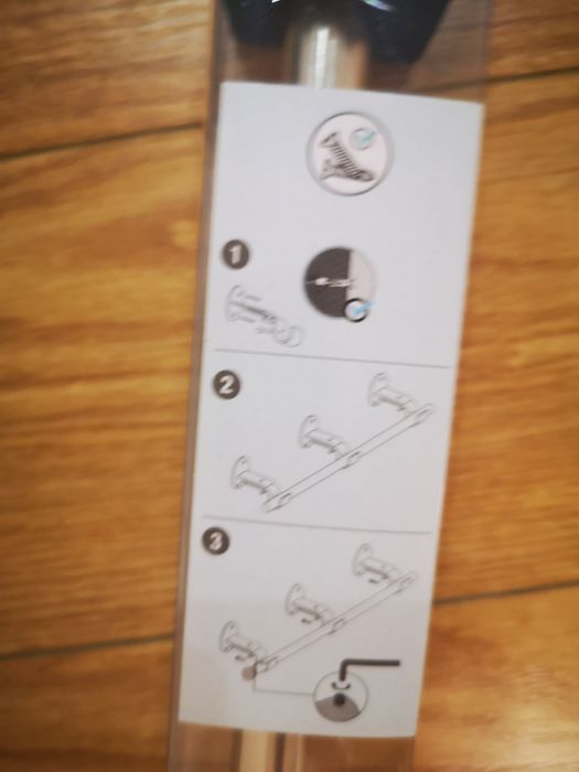 Varão de cortina cromado 1,6mt