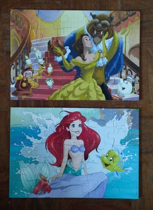 Puzzle Princesas Disney - 2 puzzles em madeira