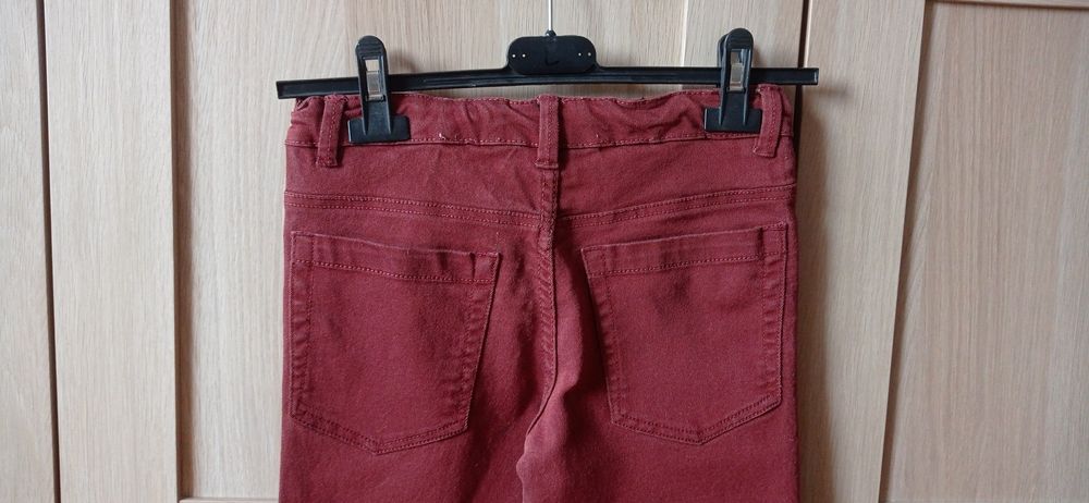 R Pop brązowe spodnie jeansowe r.140