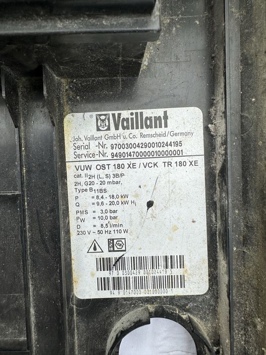 Vaillant płyta głowna  vuw 200,vuw int , vuw ost