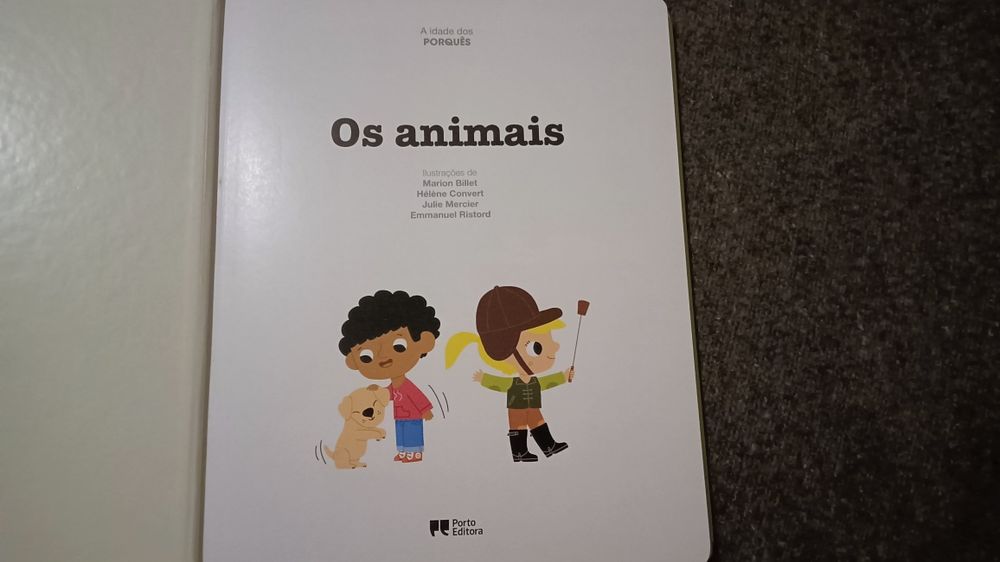 Livro infantil "Os animais"