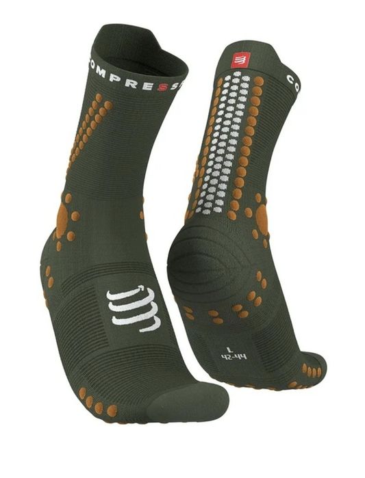 Компрессионные носки Compressport TRAIL V4.0 RF GREEN/DK CHEDDAR