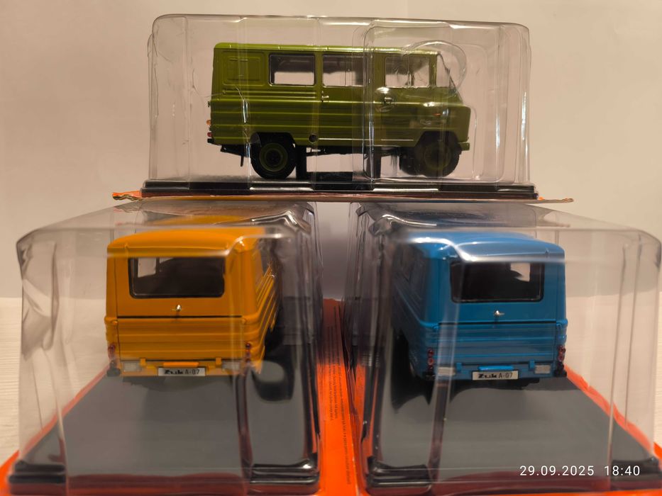 Kolekcja Samochody PRL 1:24 Hachette 3x Żuk A-07 Kultowe Auta
