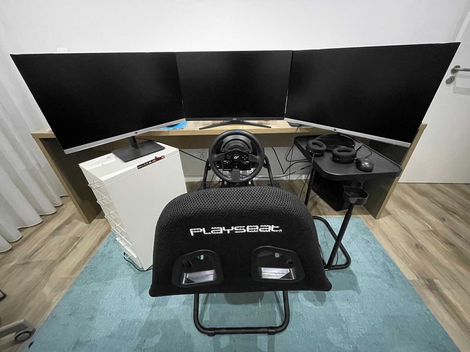 Playseat Challenge + Volante Thrustmaster T300 RS + Pedais TLCM Load Cell + Estabilizador volante