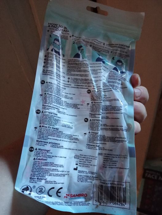 Maseczki na twarz 5 sztuk