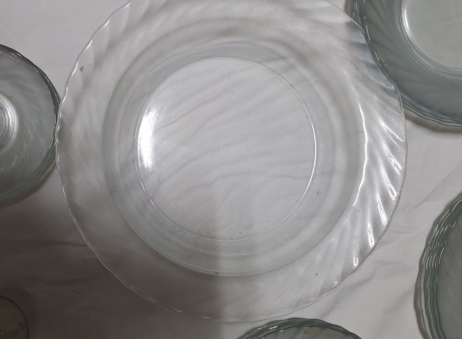 Conjunto de mesa em vidro