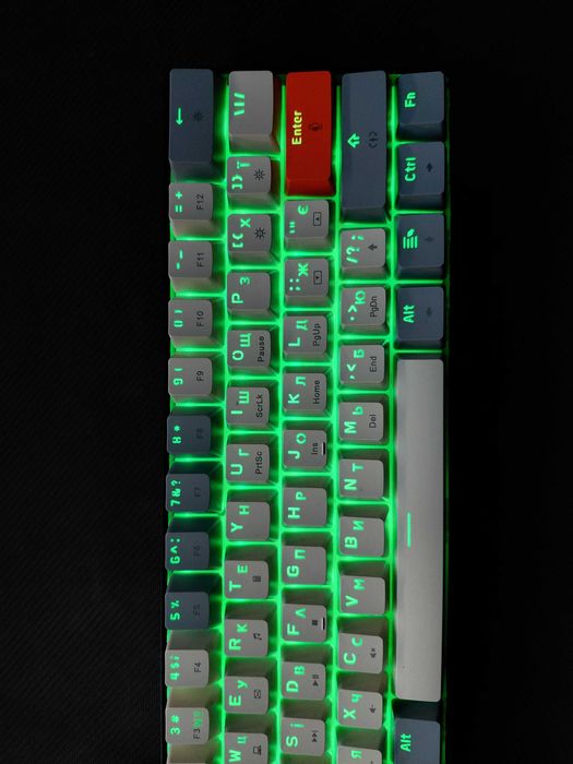 Клавіатура механічна дротова GamePro MK130R Hot-Swap Red Swich 60% RGB Black