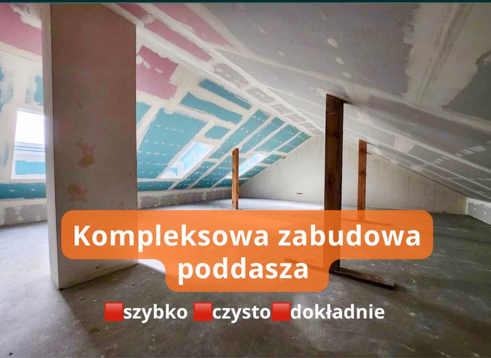 Ocieplanie poddaszy wełną Sufity podwieszane Zabudowa g-k Elewacje
