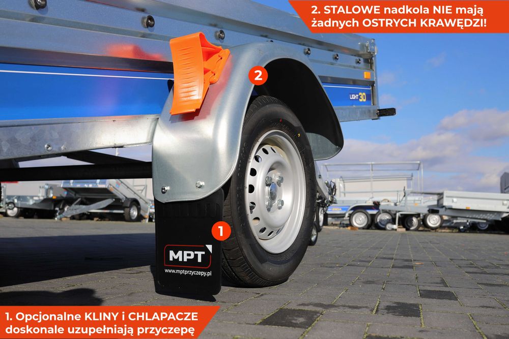 Duża przyczepa samochodowa SPAWANA Vesta 301 x 151 z kiprem na quada!