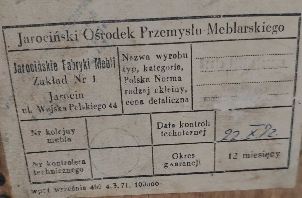 Segment szafa witryna kredens PRL 1972