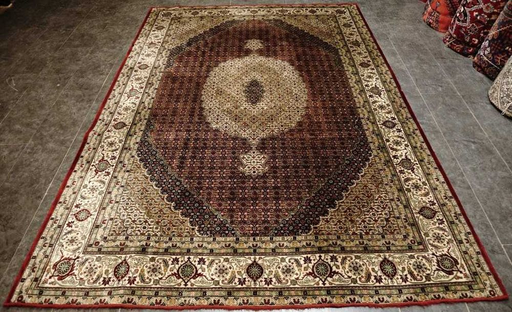 Raro Tapete Persa TABRIZ, feito à mão com lã s/algodão, 325cm x 241cm