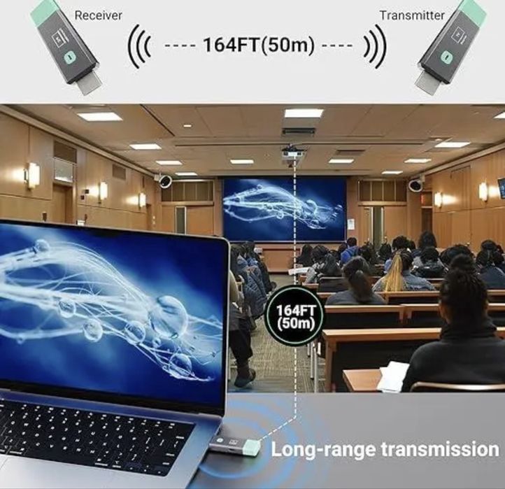 HDMI Передавач та Приймач 50м Znoyaf | Бездротова передача відео 1080P