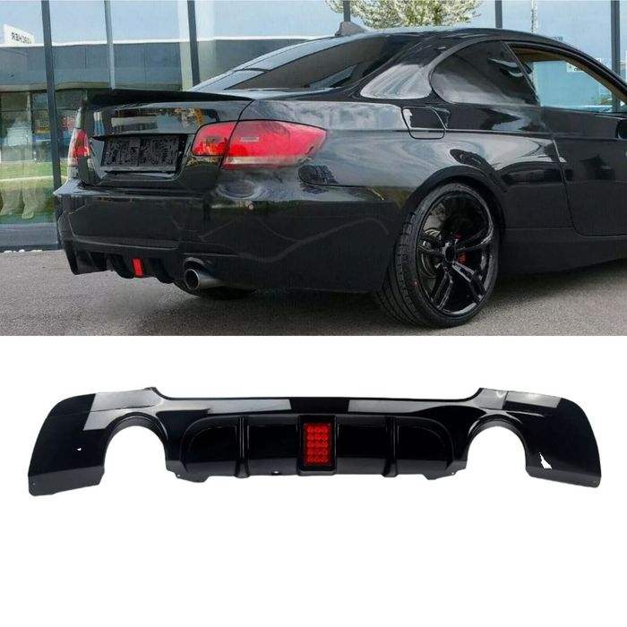 Диффузор BMW E92 E93 накладка на задний бампер БМВ Е92 Е93 юбка бампера обвес губа