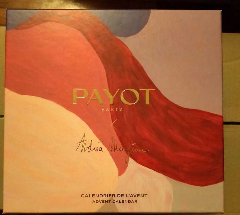 Коробка,  бокс от Адвент календаря Payot. Франція
