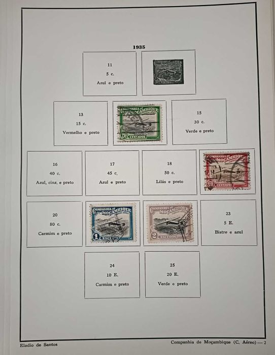 Album de Selos Moçambique 2ª Parte & Companhias de Moçambique e Niassa