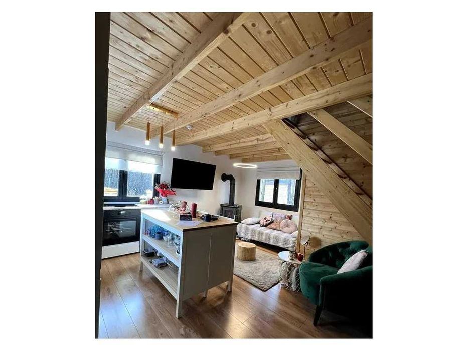 DOMEK DREWNIANY, Nowoczesna Stodoła 5x7, pełne doposażenie, na gotowo!