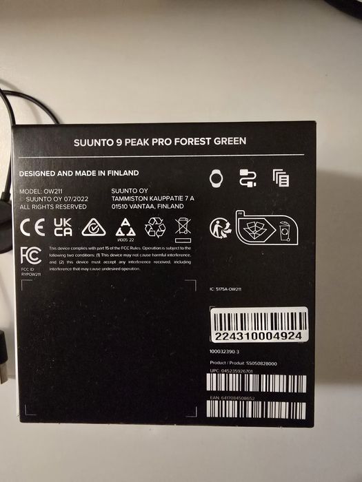 Relógio Suunto 9 Peak Pro