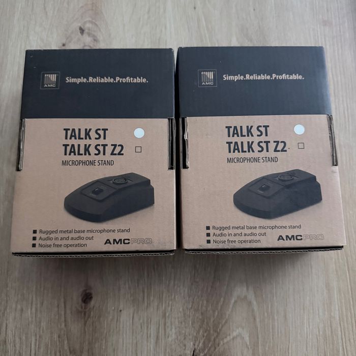 Zestaw 2 x AMC PRO TALK ST - Podstawa mikrofonowa do gęsiej szyi XLR z przełącznikiem typu "push to talk".